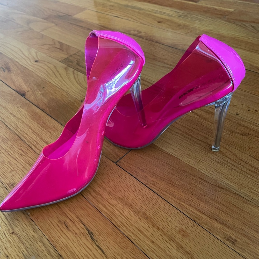 Clear heels